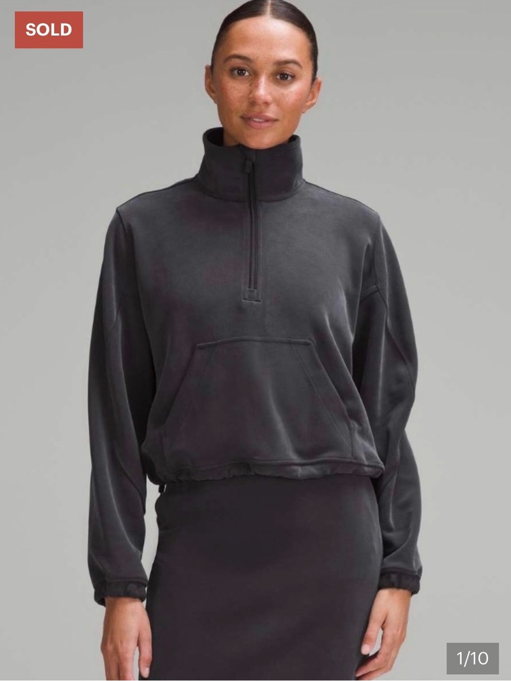 lululemon athletica brushed softstreme quarter-zip pullover